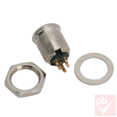 Mini XLR aljzat, apa, 3p., beépíthető