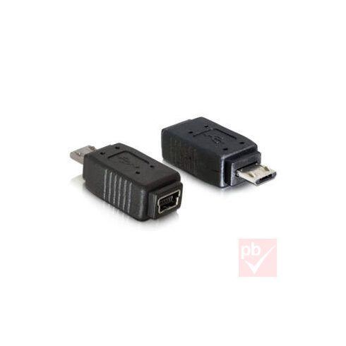 USB 2.0 átalakító, micro "B" dugó -  mini "B" aljzat