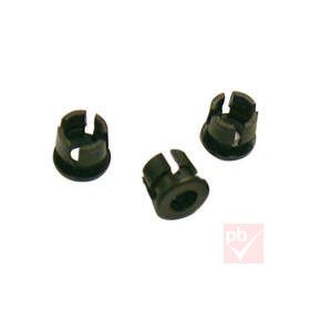 LED tartó, 3mm, műanyag, kétrészes, fekete (Kingbright)