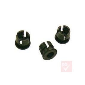 LED tartó, 3mm, műanyag, kétrészes, fekete (Kingbright)