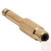 Audio átalakító, Jack 6.3mm mono dugó - 1x RCA aljzat (aranyozott, fém)
