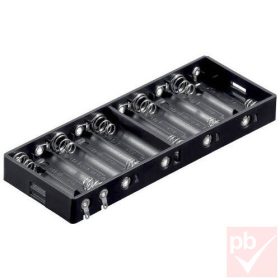   Elem tartó, 10db AA elem számára (egymás melletti elrendezés)