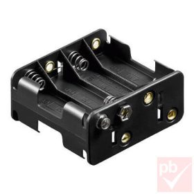   Elem tartó, 10db AA elem számára (egymás alatti elhelyezés)