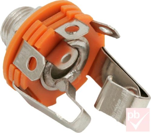 Jack aljzat, beépíthető, 6.3mm sztereó, 1 kapcsolóval