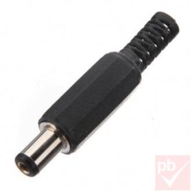 DC dugó, 5.5x2.8mm/9mm, egyenes, 1 pin, műanyag ház