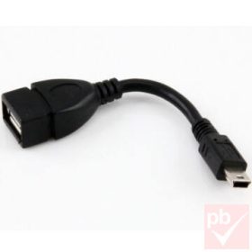   USB 2.0 OTG kábel ("A" aljzat - mini "B" dugó) 0.15m