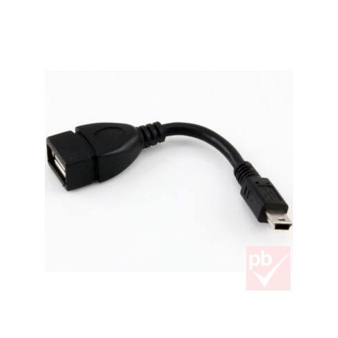 USB 2.0 OTG kábel ("A" aljzat - mini "B" dugó) 0.15m
