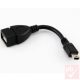 USB 2.0 OTG kábel ("A" aljzat - mini "B" dugó) 0.15m