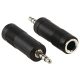 Audio átalakító, Jack 3.5mm sztereó dugó - Jack 6.3mm sztereó aljzat (műanyag)