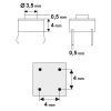 Mikrokapcsoló, 6x6mm, gomb magasság: 0.5mm (v1)