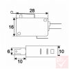 Mikrokapcsoló, karos ON/ON 4A 250V