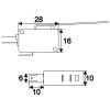 Mikrokapcsoló, karos ON/ON (SPDT) 4A(16A) 250V