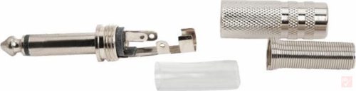 Jack dugó, 6.3mm mono, fém ház