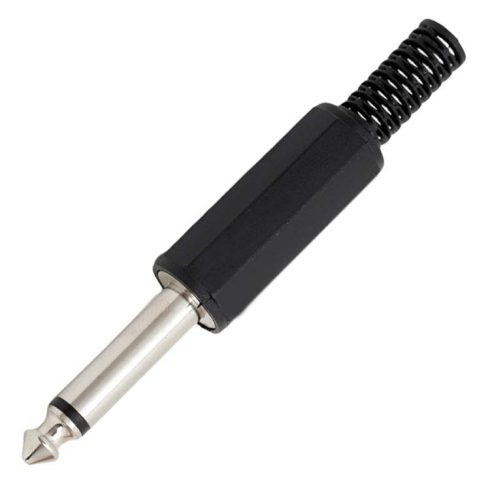 Jack dugó, 6.3mm mono, műanyag ház