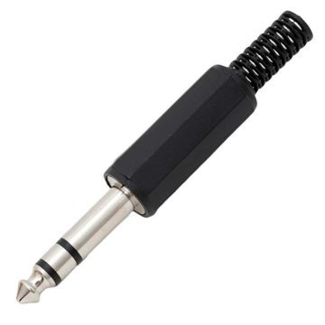 Jack dugó, 6.3mm sztereó, műanyag ház
