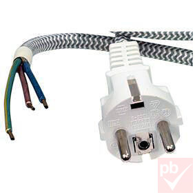 Hálózati hosszabbító, Schuko dugó / Schuko aljzat, fehér 10.0m
