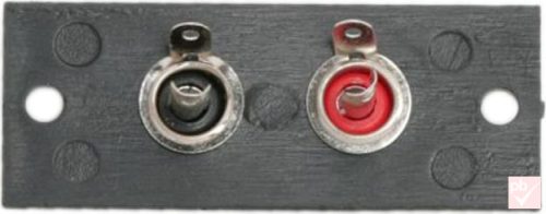 RCA aljzat, 2x, beépíthető, műanyag panelen