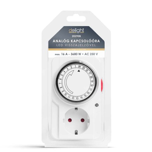 Delight 20290B mechanikus kapcsolóóra (időzítőkapcsoló)