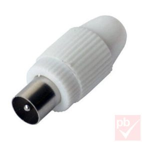 Koax dugó, apa, lengő, műanyag  (fehér, egyenes)