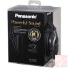 Panasonic AV Monitor fekete HiFi fejhallgató, 5m OFC kábellel