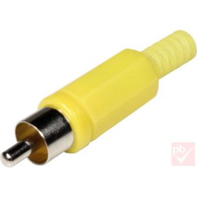 RCA dugó, műanyag, sárga