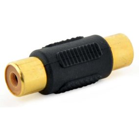 RCA toldó, műanyag, 1x aljzat / 1x aljzat, aranyozott