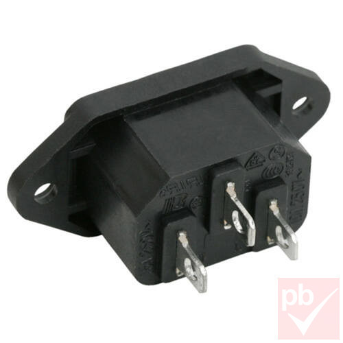 IEC C14 aljzat, apa, beépíthető