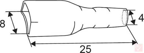 Kábelsaru szigetelés, 6.3mm anya csatlakozóhoz, transzparens fehér