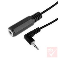   Audio átalakító, Jack 2.5mm 90° sztereó dugó - Jack 3.5mm sztereó aljzat 20cm