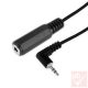 Audio átalakító, Jack 2.5mm 90° sztereó dugó - Jack 3.5mm sztereó aljzat 20cm