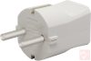 Hálózati dugvilla, lengő, 1F, fehér, egyenes, műanyag, 16A