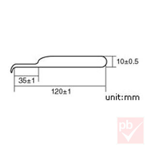 Pro's Kit 1PK-104T hajlított csipesz