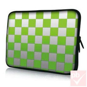Tablet tok, 7", puha (zöld-szürke pepita)