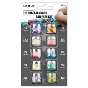 Nexus autó biztosíték készlet (10db, késes, normál)