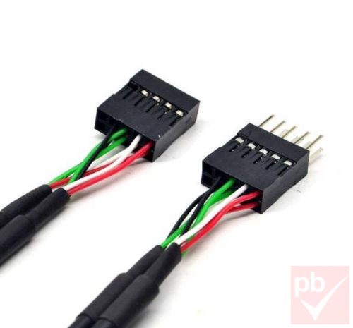 USB 2.0 alaplapi kivezetéshez hosszabbító kábel 40cm