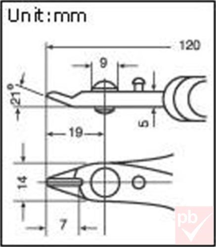 Pro's Kit PK-5101-E csípőfogó