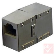   RJ45 toldó, árnyékolt műanyag ház (8P8C aljzat / 8P8C aljzat)