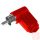 RCA dugó, műanyag, piros 90°