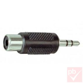   Audio átalakító, Jack 3.5mm sztereó dugó - 1x RCA aljzat (műanyag)