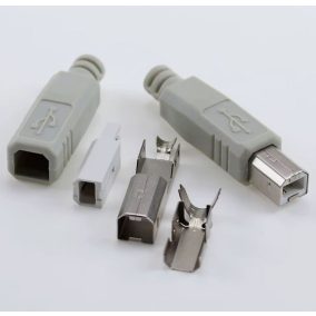 USB 2.0 B dugó, lengő, forrasztható v2