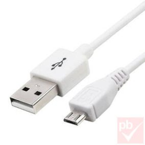 USB 2.0 A-micro B összekötő kábel 1.0m fehér