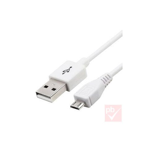 USB 2.0 A-micro B összekötő kábel 1.0m fehér