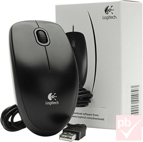 Logitech B100 fekete USB optikai egér