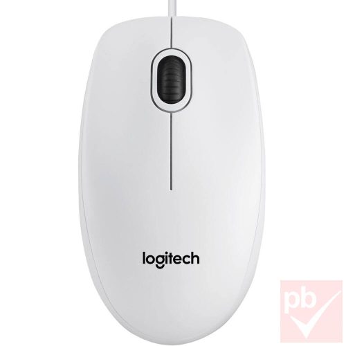 Logitech B100 fehér USB optikai egér