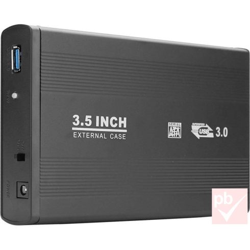 nBase 3.5" USB 3.0 SATA külső SSD/HDD ház (alu)