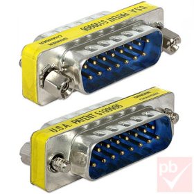 D-SUB toldó, 15p. 2 soros (apa/apa)
