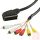 Scart-RCA összekötő kábel (Scart dugó - 6x RCA dugó) 3.0m
