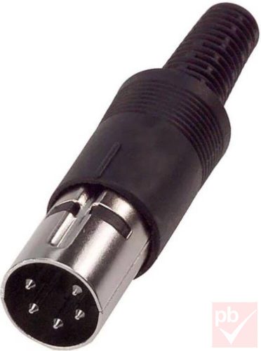 DIN dugó, lengő, 5-pin, 240°