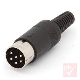 DIN dugó, lengő, 6-pin, 240°