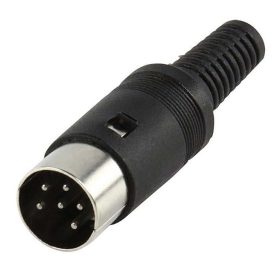 DIN dugó, lengő, 6-pin, 240°